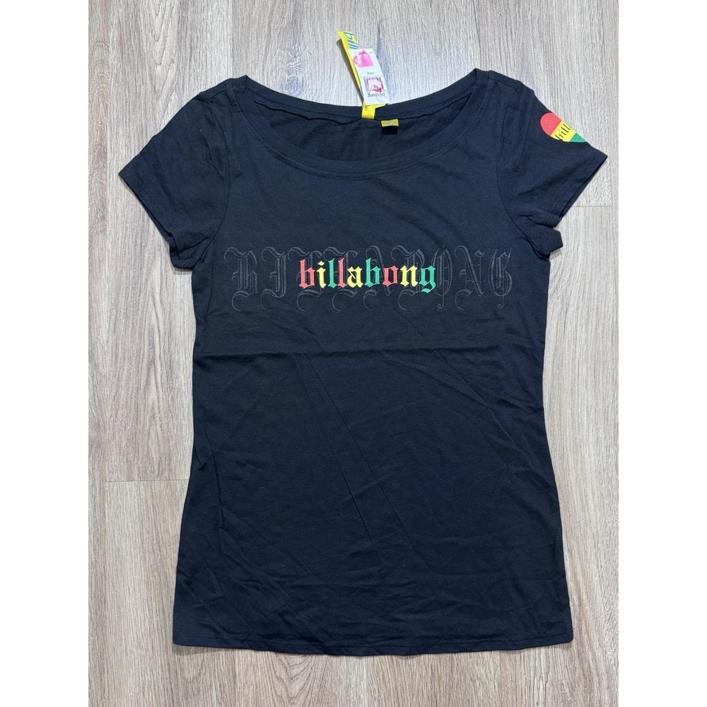 Y2K Billabong Black Skateboarding Women T Shirt Size L